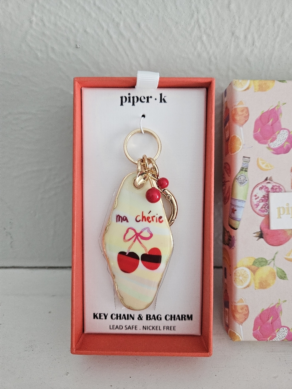 NWT- Piper K Retro Room Key Bag Charm/Keychain- Ma Cherie- - Picture 3 of 6